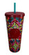 Starbucks Fall Floral Bling Cold Cup With Reusable Straw Limited Edition 24Oz