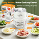 Ttfttf Electric Garlic Chopper Glass Bowl Mini Food Processor Portable Veggie Chopper 350Ml