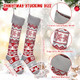 Vertintong Vintage Large Christmas Stockings Extra Long Knitted Red Grey White Winter 25.6 Inch 2 Pack