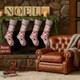 Vertintong Vintage Large Christmas Stockings Extra Long Knitted Red Grey White Winter 25.6 Inch 2 Pack