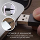 Sharper Image Sbm1Si Usb Fan With Soft Blades, 2 Speeds, Touch Control, Quiet Operation, Metal Frame, 5V Wall Adapter, 6 Ft
