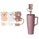 Faboumiu Cute Bear Silicone Straw Tip Covers Compatible With Brumate Era And 30Oz 3Pack