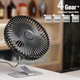 Slenpet 6 Inch Usb Desk Fan, Adjustable Tilt, 4 Speeds, UltraQuiet, 90Rotation, Portable, Metal Base, Silver