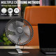 Slenpet 6 Inch Usb Desk Fan, Adjustable Tilt, 4 Speeds, UltraQuiet, 90Rotation, Portable, Metal Base, Silver