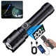 H Hnma Hn Lcd Digital Display Rechargeable Flashlight 5 Modes With Usb Charge and