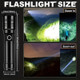 H Hnma Hn Lcd Digital Display Rechargeable Flashlight 5 Modes With Usb Charge and