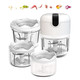Pogeair 100+250+ White Cordless Mini Food ChopperSmall Food Processor For GarlicNutMeat 350Ml 3 Pcs