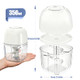 Msiud Electric Garlic Chopper Portable Food Processor Rechargeable Usb C Vegetable Blender 350Ml Stainless Steel