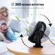 Smartdevil Small Usb Desk Fan, 3 Speeds Portable Personal Desktop Table Fan With Pasteable Hook, Dual 360° Adjustment Mini Fan