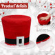 Vertintong Christmas Tree Topper Hat Large Red Velvet Hat With Black Band Red