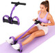 Fatefan Multifunction Tension Rope 6Tube Elastic Yoga Pedal Puller Resistance Band Natural Purple
