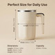 Jumythw Self Stirring Coffee Mug With Fahrenheit Temperature Display Rechargeable Stirring Mug