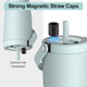 Omasunb Magnetic Straw Cap Silicone Magnetic Straw Cover Compatible With Br'mate All 4Pcs