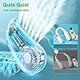 Portable Bladeless Neck Fan Bp521,4 Speeds Cool Wind,Slope Airflow,Visible Digital Display,Size Adjustable,Long Lasting Quick