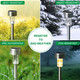 Solpex 12 Pack Solar Outdoor Lights Pathway, Stainless Steel Solar Lights Outdoor Waterproof,Led Landscape Lighting Solar Walkway