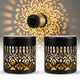 Bajorp Decorative Solar Mandala LightsSolar Powered Outdoor Deck Step Wall LightsMandala Theme 2 Pack
