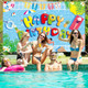 Zoiiwa Pool Party Backdrop For Summer Decoration Beach Ball Party Banner Photography