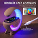 Dewould GType Wireless Charging LightWireless Charging Clock Alarm Led Desk Lamp AllInOne
