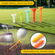 Zcoorey Golf Tees 3 1/4 Low Spin 3Prong Plastic Tees Reduce Friction 50 Pack