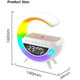 Dewould Mini GType Wireless Charging SpeakerClock Alarm Led Desk Lamp AllInOne Machine