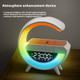 Dewould Mini GType Wireless Charging SpeakerClock Alarm Led Desk Lamp AllInOne Machine
