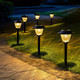 Solpex Solar Pathway Lights Outdoor, 6 Pack Solar Powered Garden Lights, Automatic Glass Metal Waterproof Solar Landscape Lights