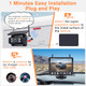 Yakry Wireless Backup Camera Magnetic For Truck: 1 Minute Easy Install Hd 5 Inch