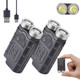Kunhe K2 1000 Lumens Keychain Flashlight Rechargeable Ip65 Waterproof 6 Lighting Modes 2 Pack