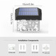 Komilift Solar Fence Lights 2 Pack White