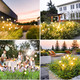Yakii Solar Garden Lights Outdoor Waterproof 32Led Firefly Swaying LightUpgraded Outdoor Decor 4 Packs 4 Pack