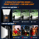 Ayl Rechargeable Flashlights Super Bright High Lumens Flash Light 6 Modes Zoomable 2 Pack