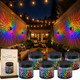 Huprh Solar Mandala Lights Outdoor Metal Solar Powered Fence Lights Waterproof Metal