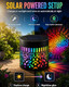 Huprh Solar Mandala Lights Outdoor Metal Solar Powered Fence Lights Waterproof Metal