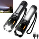 Peascat Flashlights High Lumens Rechargeable Peascat Led Tactical Flash Light Usb C 900000L 2 Pack