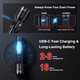 Rechoo Rechargeable Flashlights High Lumens 7 Modes DualSwitch Zoomable Led Flashlight With 2 Pack