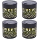 Texvora SevenColor Changing Solar Mandala Projection Wall Light Decorative Solar Mandala Lights 4Pcs