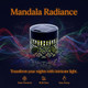 Texvora SevenColor Changing Solar Mandala Projection Wall Light Decorative Solar Mandala Lights 4Pcs