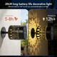 Neoglint Solar Mandala Fence Lights Decorative Metal Solar Powered Outdoor Wall Deck 2 Pack White