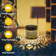 Yyingyu Solar Mandala Lights Outdoor Waterproof Metal Solar Powered Deck 1Pcs White