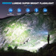 Kingcaesar Flashlights High Lumens Rechargeable 90000 Lumens Super Bright Flashlight 5 Modes 2 Pack
