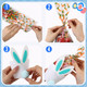 Vertintong Easter Crafts Bulk Diy Bunny Party Favors Spring Decoration Bunny Pots 24 Set