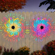 Uniqus Solar Mandala Lights Outdoor Wall SevenColor Changing Solar Mandala Projector Light 2Pack