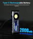 Hotligh Zf8313 Rechargeable Flashlight Magnetic Edc Flashlight Rechargeable 2000 Lumens Led Flashlight