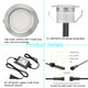 Low Voltage Recessed Led Deck Lights Kit, 16 Pack Ø45Mm Bluetooth App Control, 2700K6500K Dimmable InGround Ip67 Waterproof