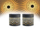 Mokvtz Decorative Solar Mandala Lights Metal Solar Powered Outdoor Deck Step Wall 2Pcs