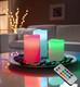 Yakii Color Changing Flameless Candles Real Wax Outdoor With Timer Battery Operated 3 Pack