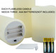 Yakii Color Changing Flameless Candles Real Wax Outdoor With Timer Battery Operated 3 Pack