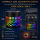 Wwsogqh Solar Mandala Lights Outdoor Seven Color Changing Decorative Wall Fence Projection 2Pcs