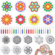 Vertintong Sand Painting Mandala Coloring Craft Kits Mandala Sand Art Kits Pictures 48 Pcs