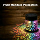 Uniqus Solar Mandala Lights Outdoor Wall SevenColor Changing Solar Mandala Projection Wall 2Pcs